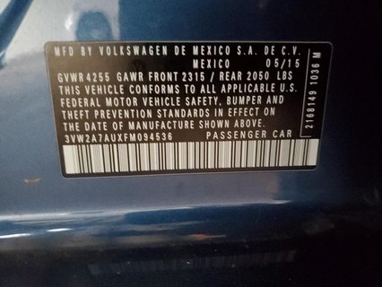 VOLKSWAGEN  GOLF TDI GOLF TDI, 2015