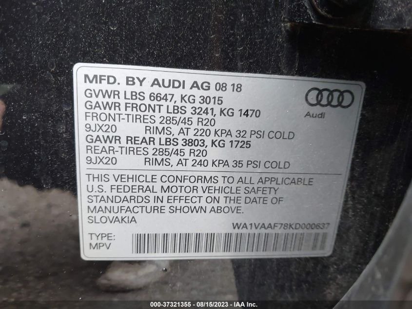 AUDI Q7 Prestige, 2019