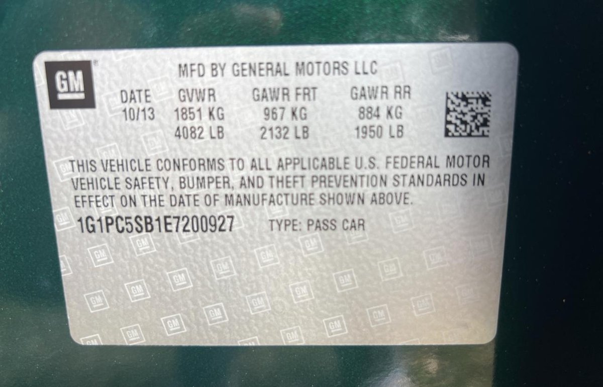 CHEVROLET CRUZE LT CRUZE LT, 2014